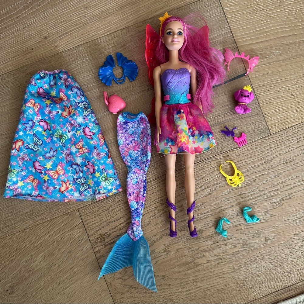Barbie Advent Calendar with Doll and Accessories Pink-Haired Fashion Doll